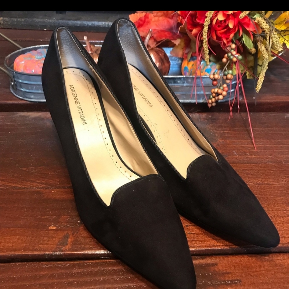 Black Suede Pointed Toe Pumps